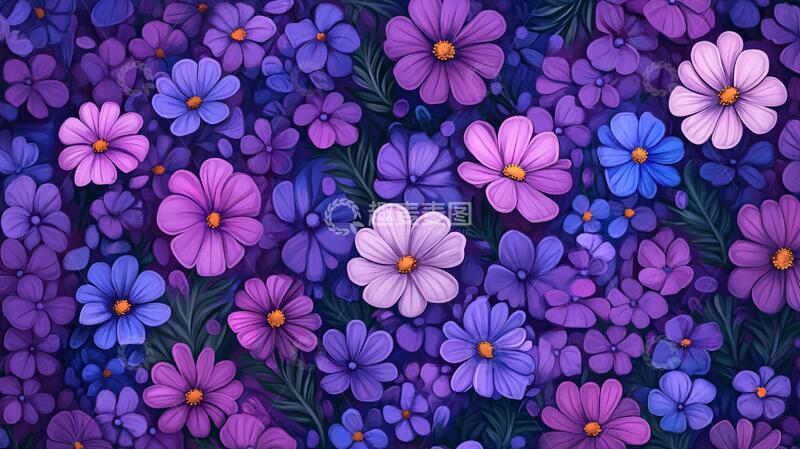 高清大图下载【趣麦麦图】彩色花朵壁纸3