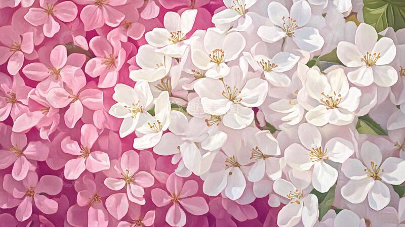 高清大图下载【趣麦麦图】丁香花插画插画樱花花卉