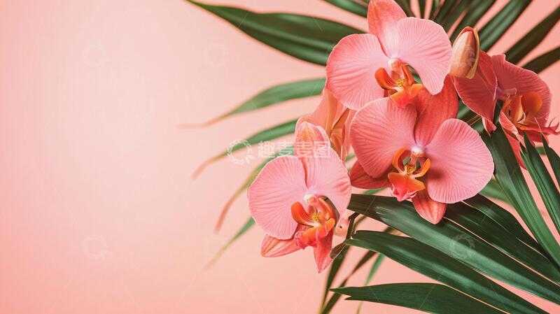 高清大图下载【趣麦麦图】俯拍兰花背景花卉植物