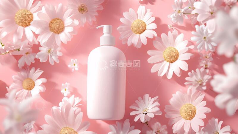 高清大图下载【趣麦麦图】洗面奶包装花卉