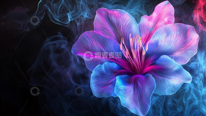 高清大图下载【趣麦麦图】烟雾花朵素材