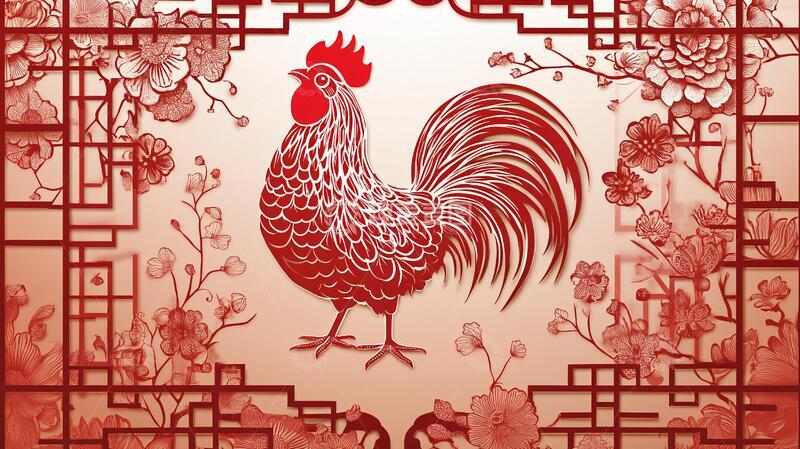 高清大图下载【趣麦麦图】鸡年剪纸窗花