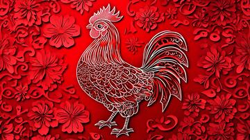 剪纸母鸡剪纸素材金鸡