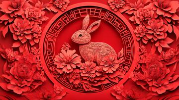 兔年剪纸风兔年剪纸素材