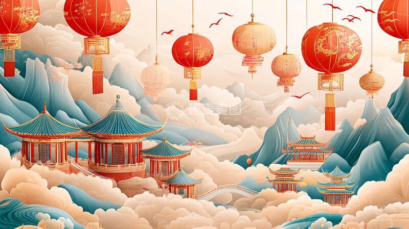 高清大图下载【趣麦麦图】中式包装插画