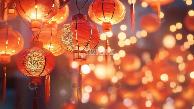 高清大图下载【趣麦麦图】高清唯美节日灯笼6