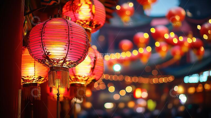 高清大图下载【趣麦麦图】高清唯美节日灯笼4