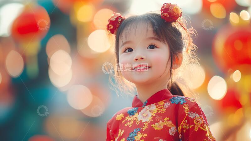 高清大图下载【趣麦麦图】喜庆女童女童小孩女娃