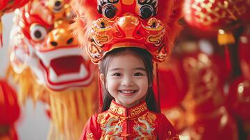 儿童舞狮舞狮儿童女童