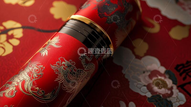 高清大图下载【趣麦麦图】喜庆保温杯图案