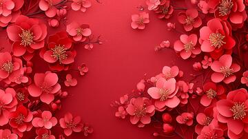 简红大气花朵19