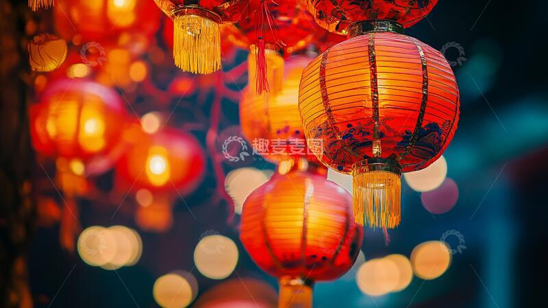 高清大图下载【趣麦麦图】灯笼高清图灯会气氛场景