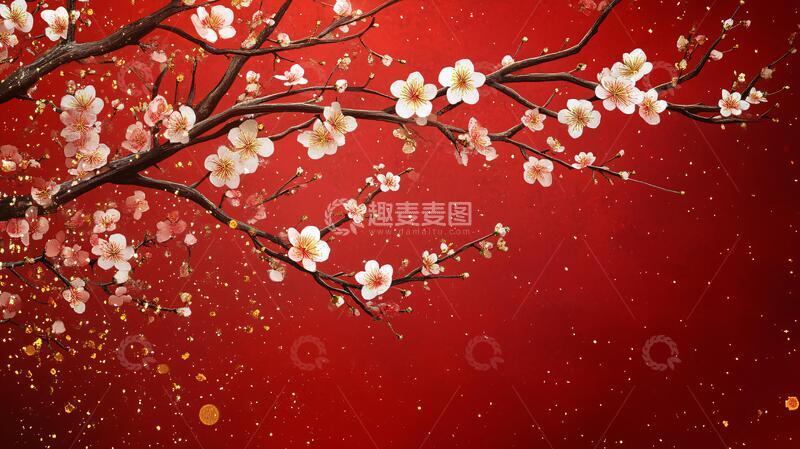 梅花舞台背景5