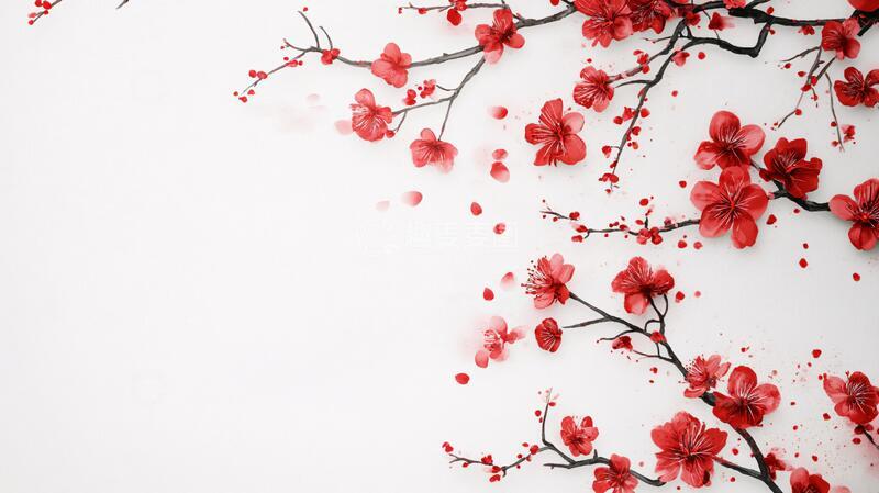 高清大图下载【趣麦麦图】高清梅花背景