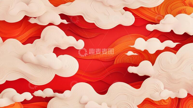 高清大图下载【趣麦麦图】立体云纹高端背景图案