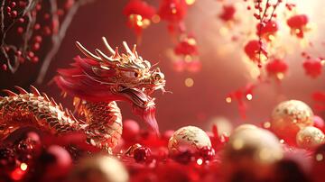 龙年新年氛围装