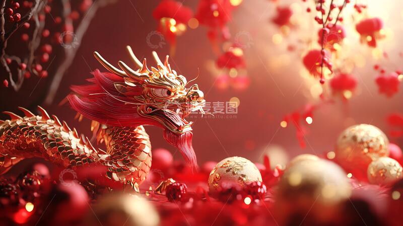 龙年新年氛围装