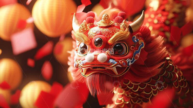 高清大图下载【趣麦麦图】舞龙舞狮壁纸10