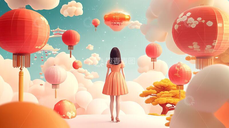 高清大图下载【趣麦麦图】剪纸风插画插画画图氛围