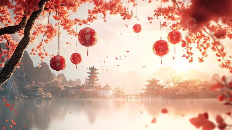 高清大图下载【趣麦麦图】古风场景春暖花开13