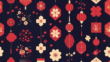 春节新年底纹