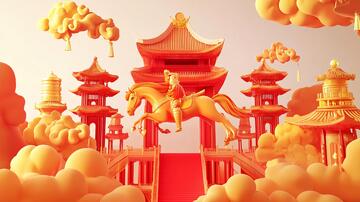 牛年主视觉视觉画面立体