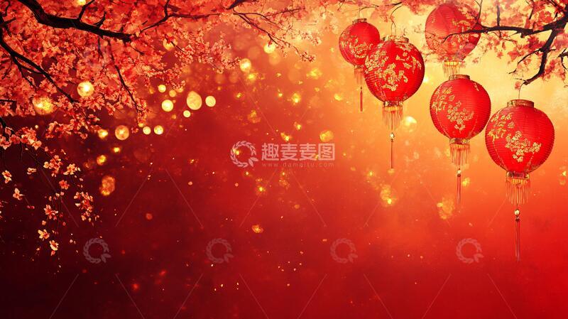 红灯笼春晚背景4