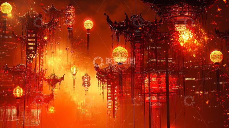 高清大图下载【趣麦麦图】国庆灯笼艺术展