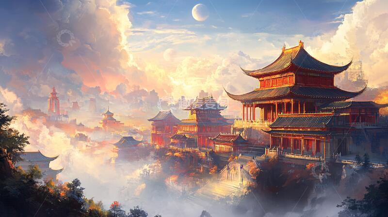 高清大图下载【趣麦麦图】古风仙境天上宫阙12