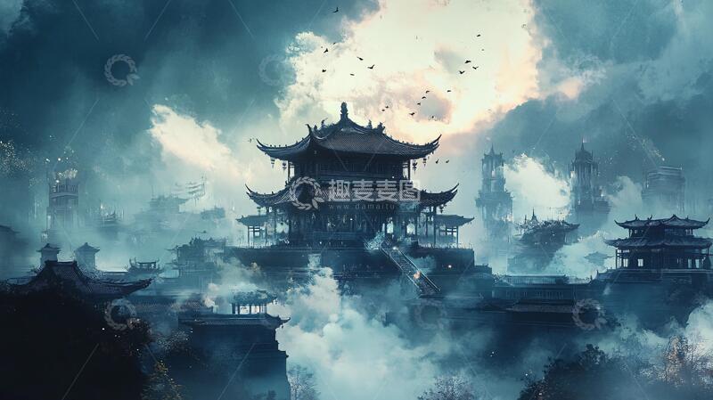 高清大图下载【趣麦麦图】古风仙境天上宫阙14