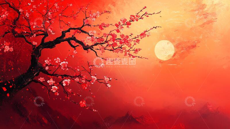 高清大图下载【趣麦麦图】唯美梦幻梅花林8