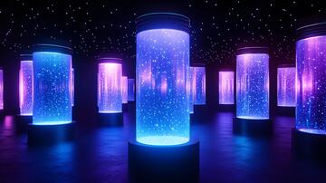 圆柱灯箱光柱场景灯箱