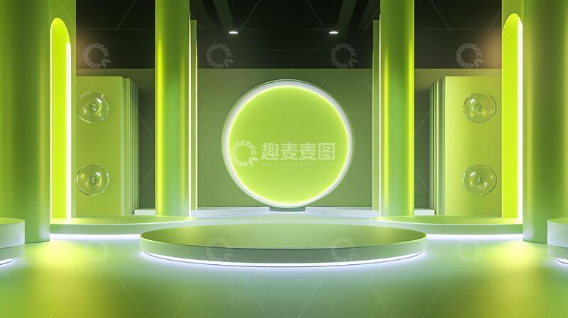 高清大图下载【趣麦麦图】简约秀场绿色前台产品