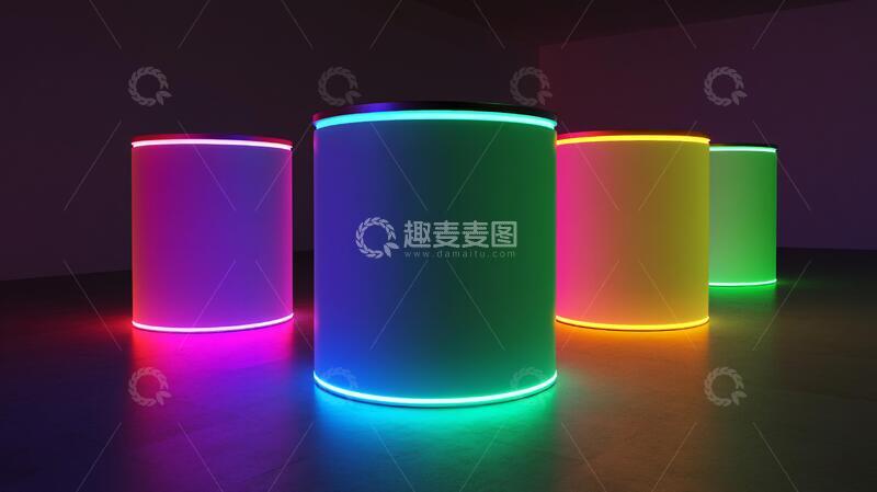 高清大图下载【趣麦麦图】霓虹灯展台灯光彩色颜色