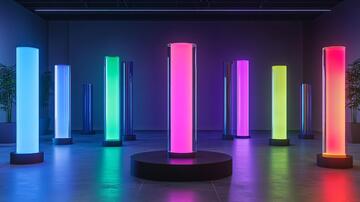 彩虹通道光柱彩色灯光