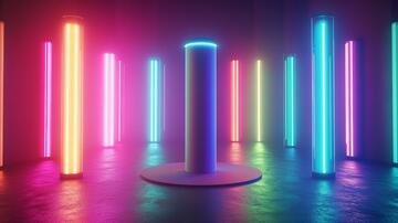 霓虹灯展台光柱场景舞台