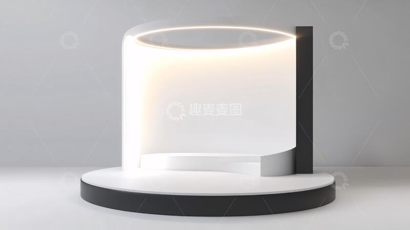 高清大图下载【趣麦麦图】磁悬浮灯圆形圆柱灯箱
