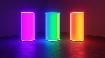 霓虹灯展台场景光柱装置