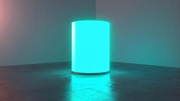 蓝色发光柱光柱蓝色线条