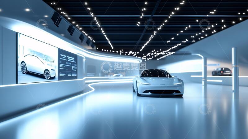 高清大图下载【趣麦麦图】展厅现代科技汽车展1