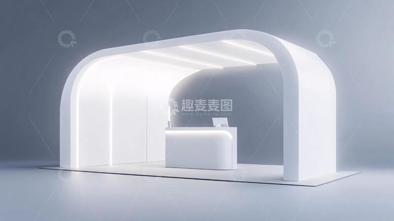 高清大图下载【趣麦麦图】霓虹灯展台弧形前台建模