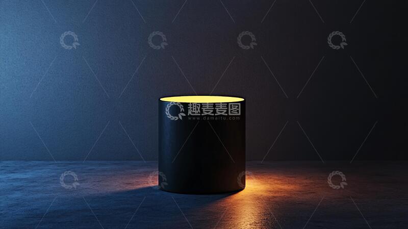 高清大图下载【趣麦麦图】发光展示台氛围烛台线条