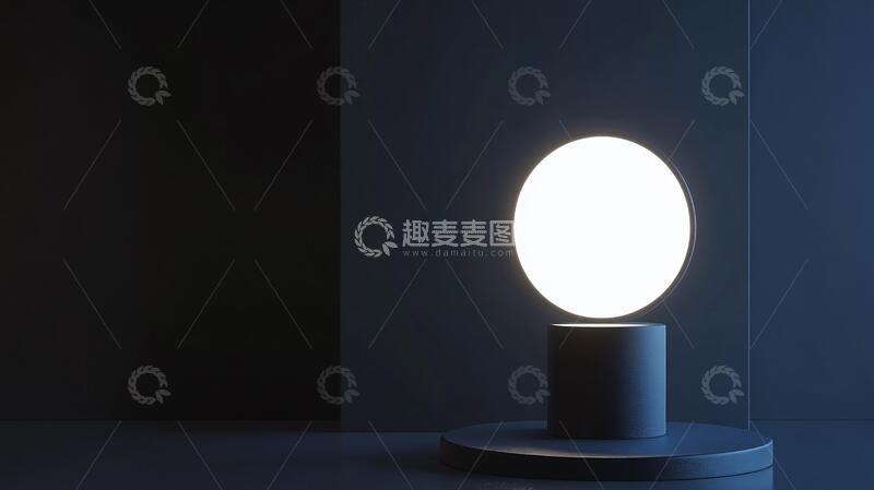 高清大图下载【趣麦麦图】磁悬浮灯球形场景桌面