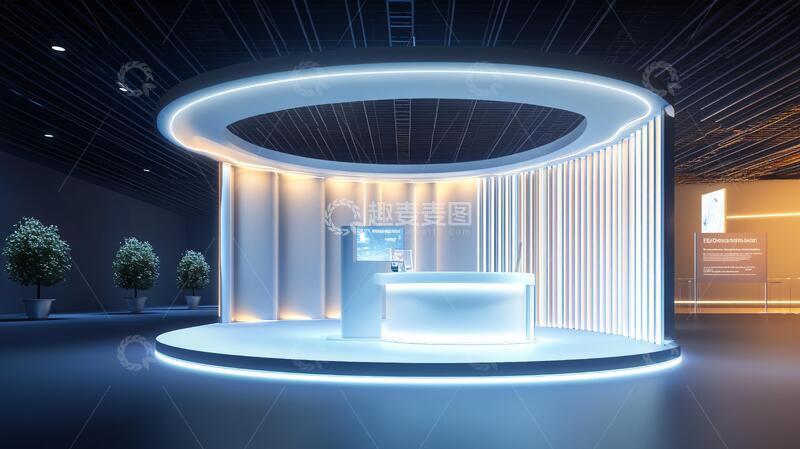 弧形前台科技前台体验