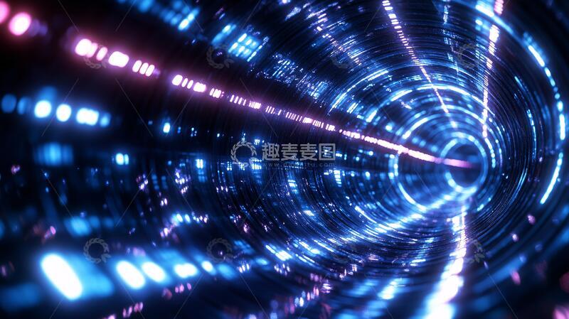 高清大图下载【趣麦麦图】科技漩涡隧道30