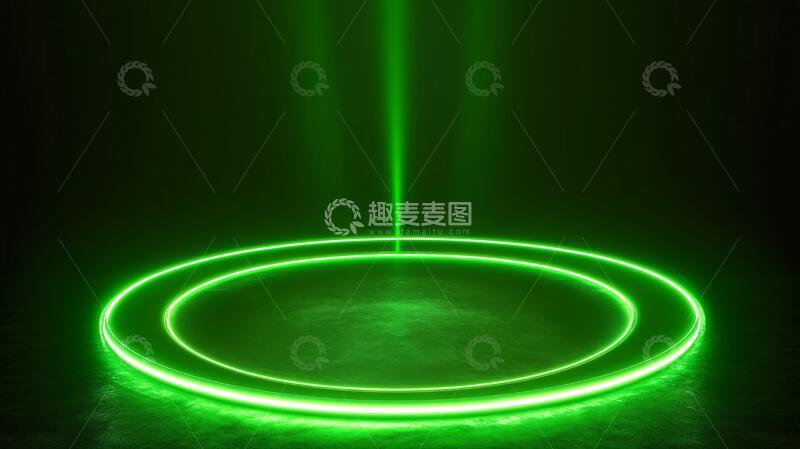 高清大图下载【趣麦麦图】发光呼啦圈圆形环形线条