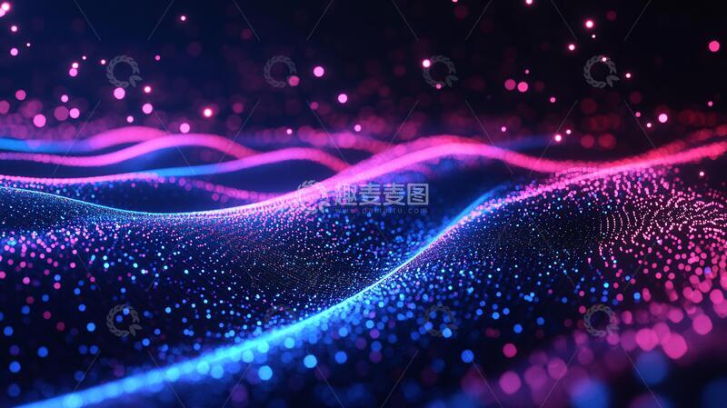 高清大图下载【趣麦麦图】梦幻动感科技背景梦幻1