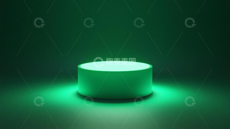 高清大图下载【趣麦麦图】绿色展示台平台绿色底座
