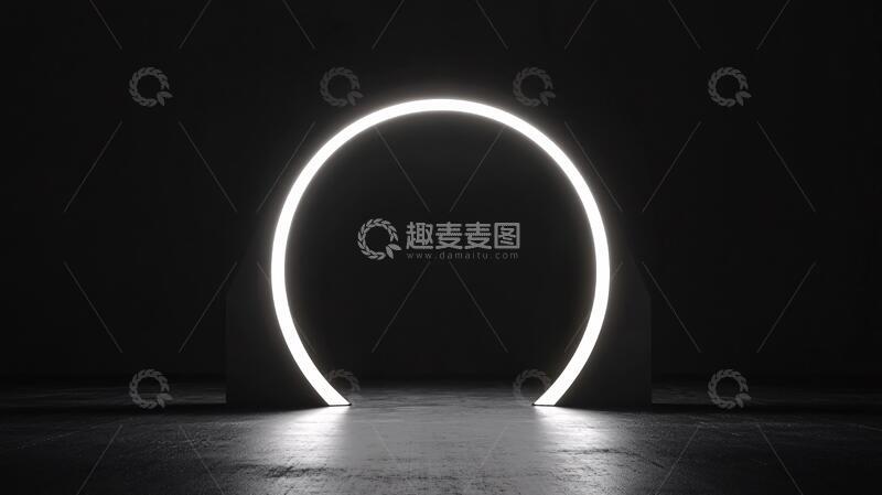 高清大图下载【趣麦麦图】线条灯场景拱门线条光影