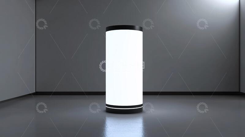 高清大图下载【趣麦麦图】圆柱灯箱灯箱模型弧形